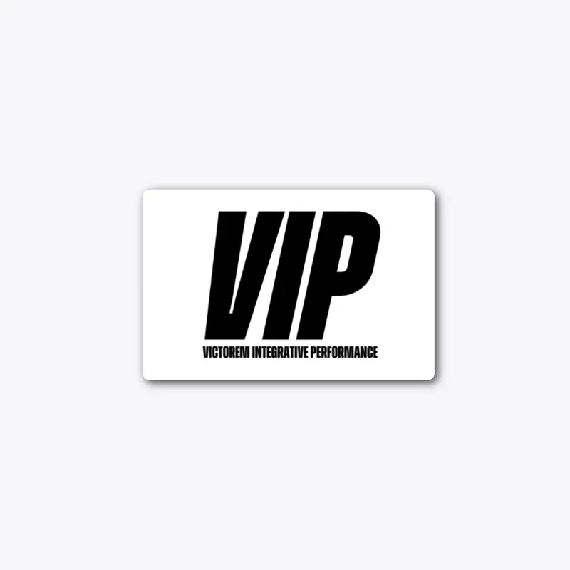 VIP White Border Sticker